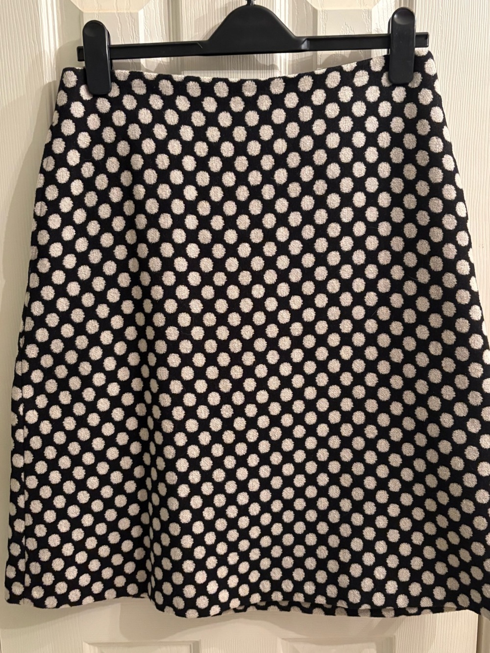 Boden Lois Wool A-line Skirt, Polka Dot, sz 8L
